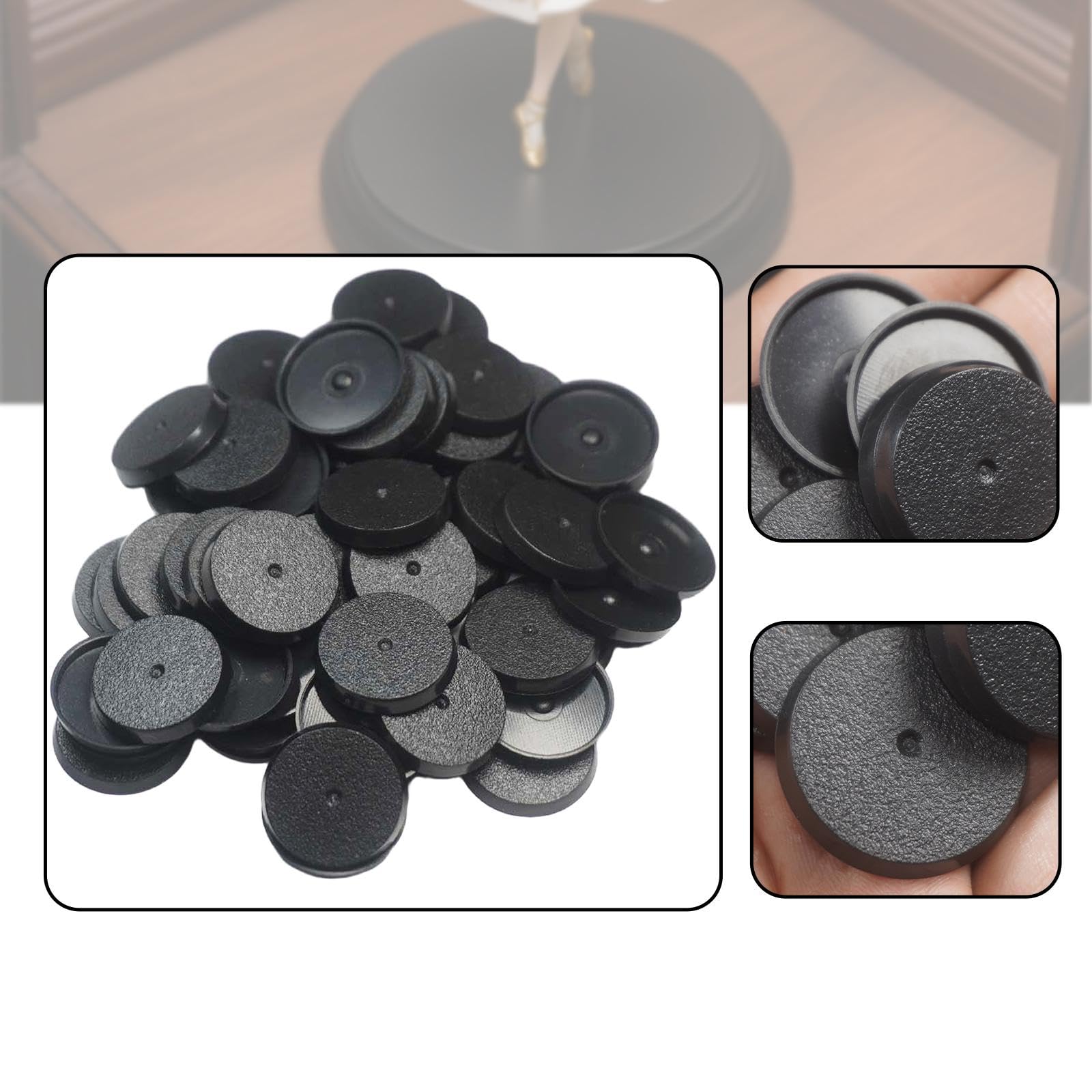 Basette Rotonde Per Miniature Da 28 Mm (50 Pezzi) - Ideali Per Wargame E Giochi Da Tavolo, In PP Resistente. Migliora L'esposizione Delle Tue Statuette!