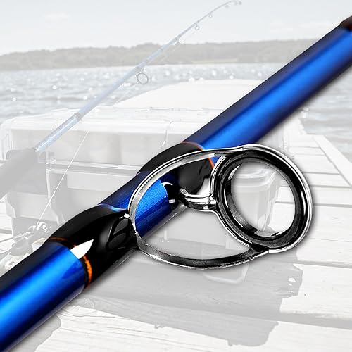 Miniatura 2 de Fiblink Caña de pescar giratoria de agua salada de 2 piezas, caña de pescar portátil de grafito en alta mar (7 pies)