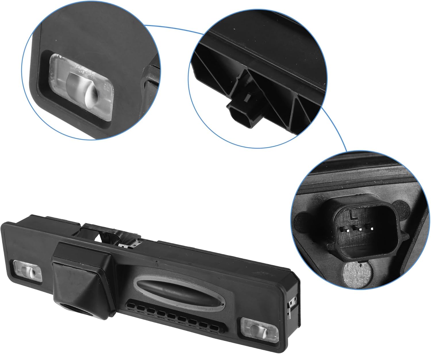 ACROPIX Rear Trunk Lid Tailgate Lock Release Handle Opening Button Switch for FORD Focus Mk3 2014-up No.F1EB19B514BE - Pack of 1 Black