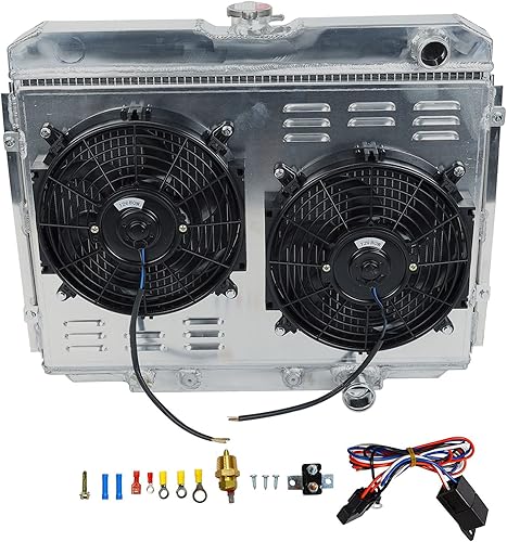 Miniatura 261 de Radiador de aluminio AA5052 de 3 filas compatible con Dodge Ram 2009-2021 1500 2500 3500 4000 V6 V8 Pickup AT/MT 3 filas,1 fila,Ventilador