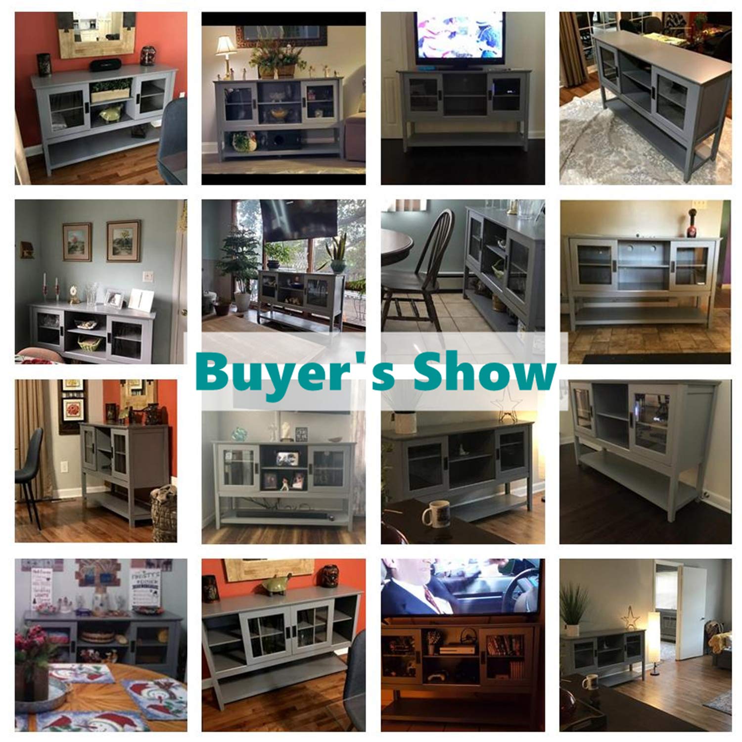 Mixcept 55" Modern and Contemporary Sideboard Buffet Wood