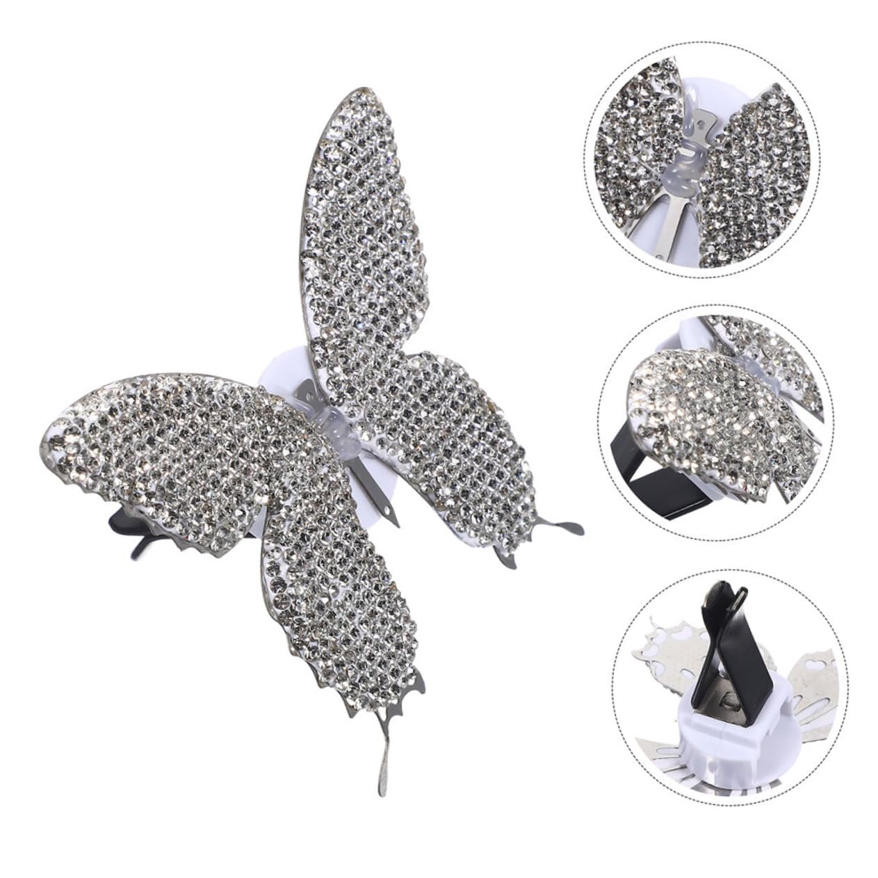 4stücke Rhinestone Auto Duftclip Für Lüftung Auto Deko Für Einfache Duftspender Für Frischen Geruch Im Fahrzeug Weißer