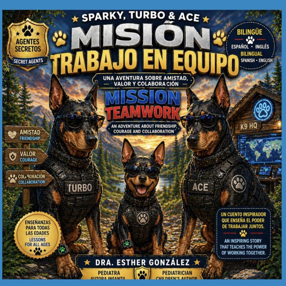 Misión Trabajo en Equipo / Mission Teamwork: Sparky, Turbo y Ace- Agentes Secretos- Una Aventura sobre amistad, valor y colaboración / Sparky, Turbo & ... Amigos, Mil Aventuras: Sparky, Turbo y Ace)