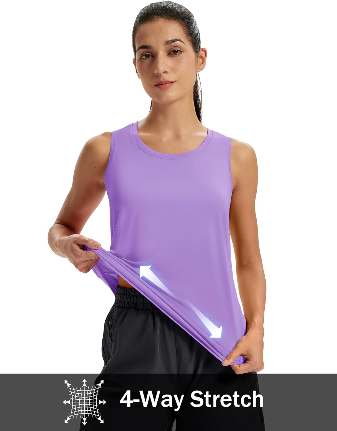 MAGCOMSEN Tank Top for Women Workout Athletic Muscle Tanks Racer backYoga Pilates Tops Sleeveless Running Gym Sports Tank - Image 6