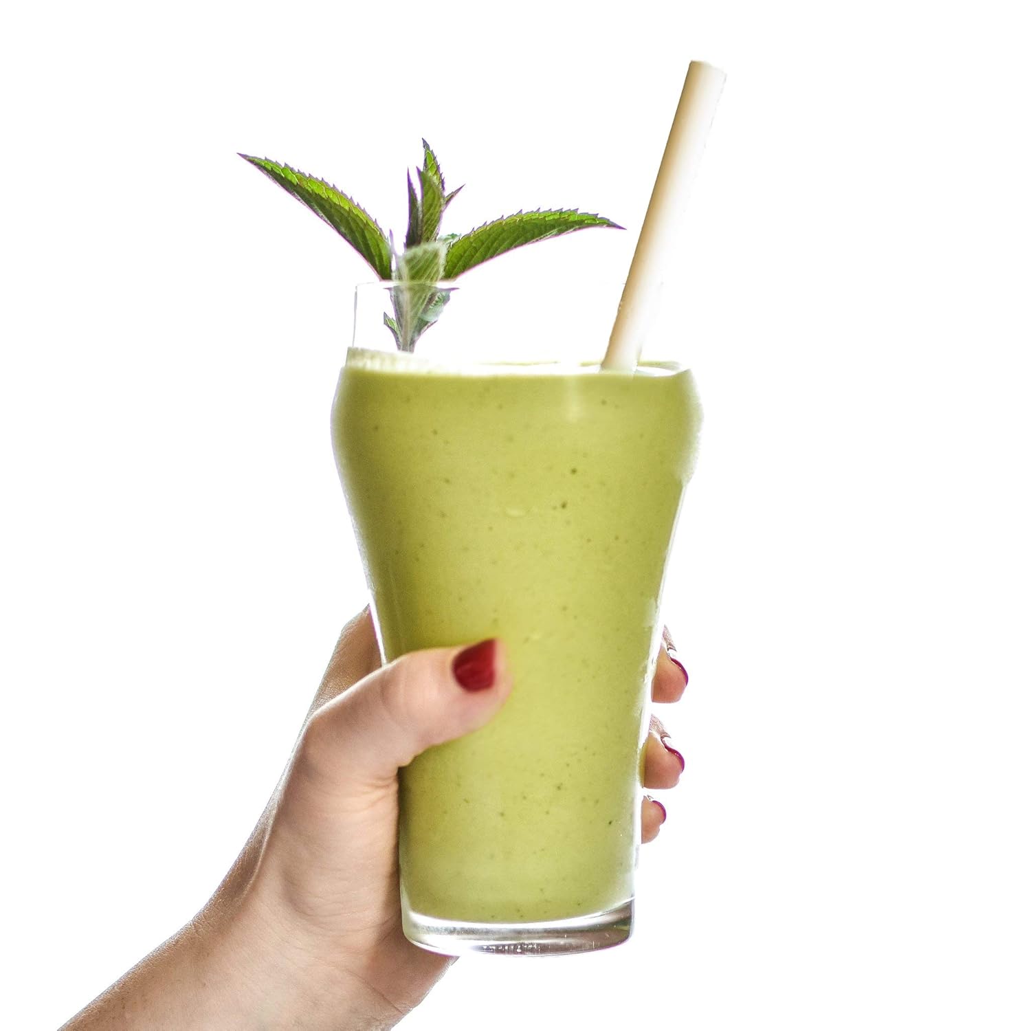 Avocado Seed Straws - Extra Strength 100% biodegradable Straws - 50 count, 8.26" unwrapped