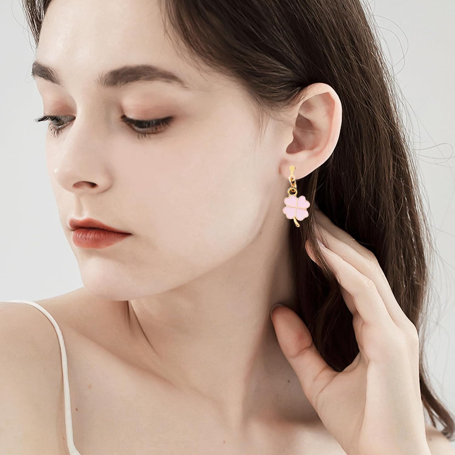 NEWITIN 30 Pairs Clip on Earrings for Women Hypoallergenic Earring Dress up Jewelry Non Piercing Earring Set Clip on Cute Pink Earrings for Women - Image 6