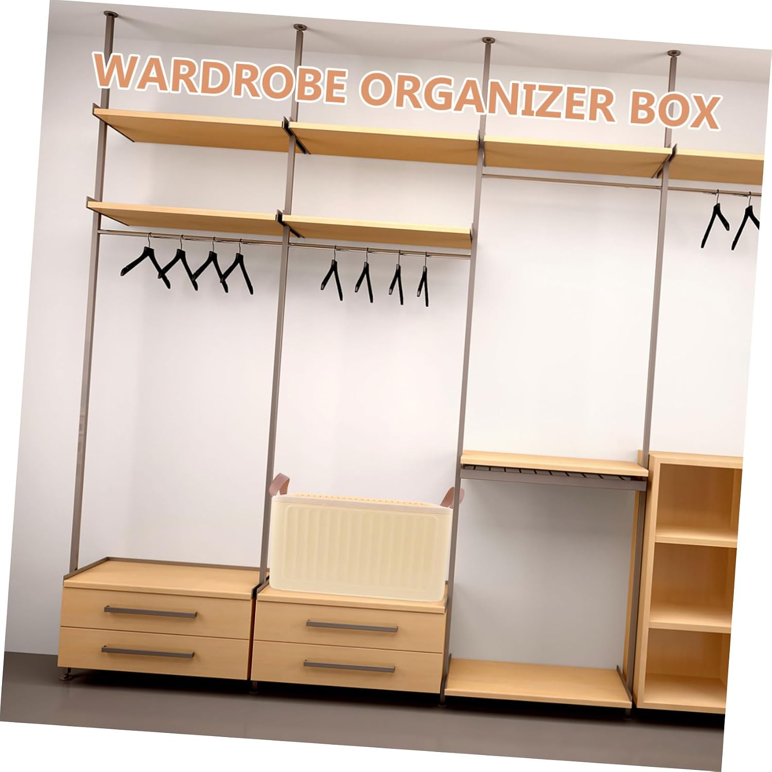 Foldable Clothes Storage Box for Wardrobe, Stackable Plastic Bin image 4