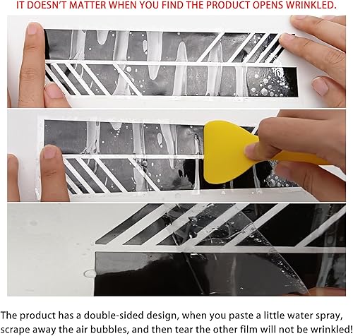 Miniatura 7 de Bilisin 3 calcomanías de vinilo para el lado y el capó del techo, calcomanías gráficas a rayas para el lado de la puerta de la carrocería del