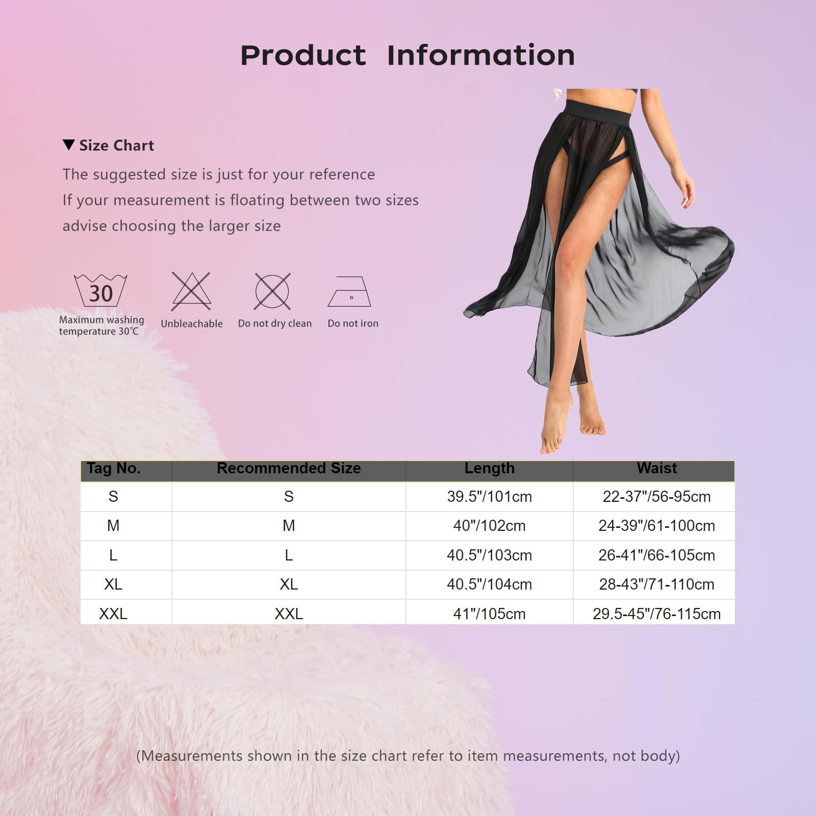 Robe De Plage Femmes Sexy Sheer Voir À Travers des Jupes Maxi en Mousseline Haute Jupe Longue Saillie Transparente Bikini Couvrir Les Fonds Pool Party Club-White-l