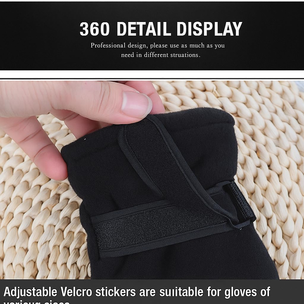 Utaly Polar Fleece Driving Gloves Warmer - Double-layer Windproof Winter Gloves Cold Weather Warm Running Gloves - Image 4