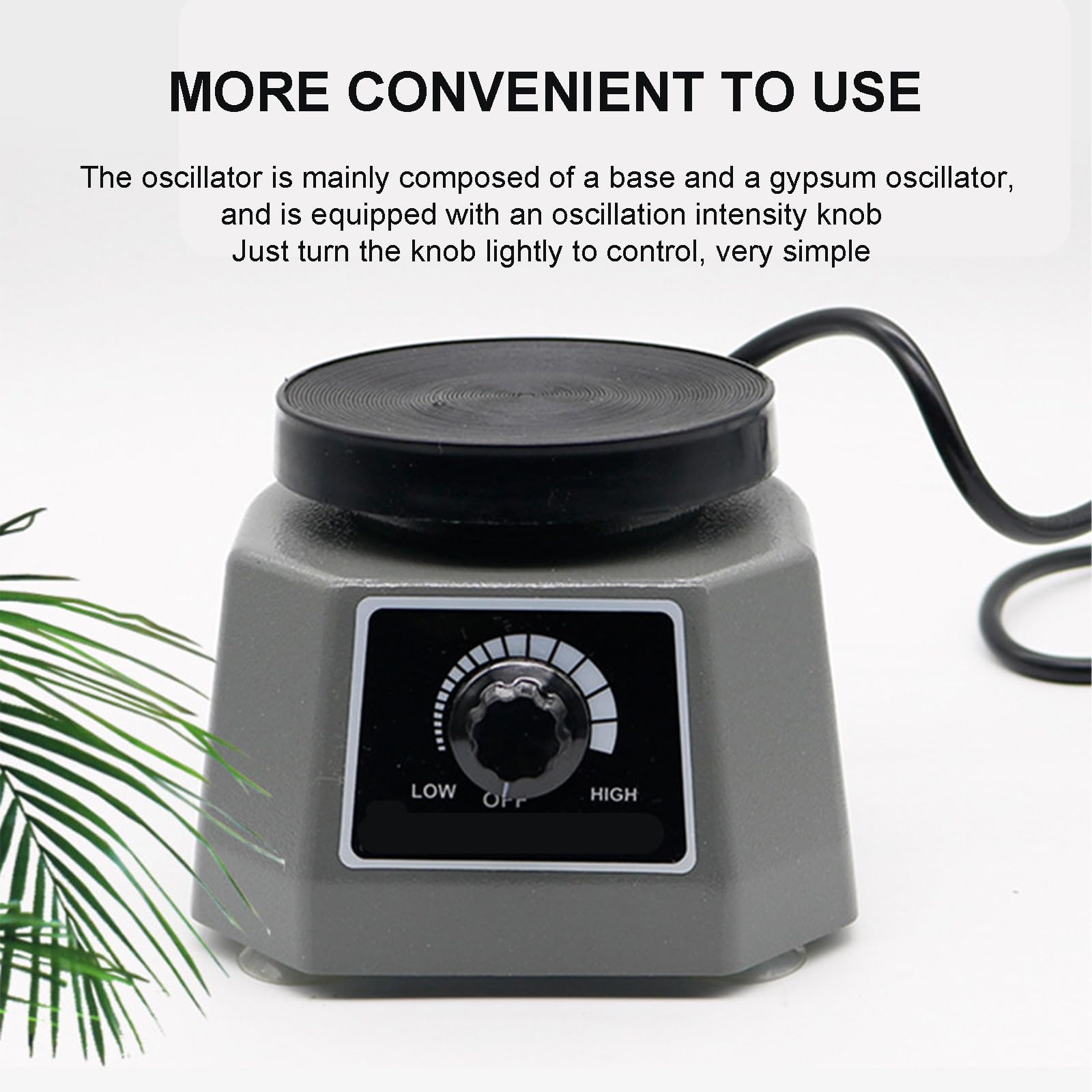 Vibrateur Dentaire 100 W - Charge Maximale : 2 kg, Vitesse Réglable En Continu, Base Antidérapante Et Table Vibrante. Oscillateur À Disque Pour Plâtre, Moules Et Résines.,White
