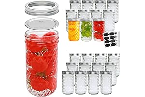Reusable 12 oz Mason Jars with Lids, Perfect for Home Canning and Storage