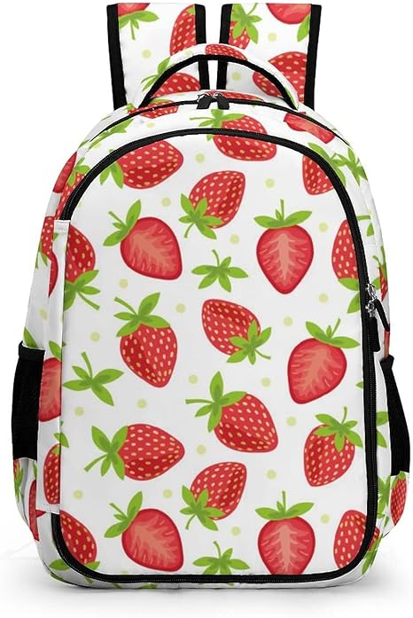 Amazon Co Jp バックパック 果物 苺 イチゴ柄 ハット柄 フルーツ 食べ物柄 2 ビジネスリュック Pcリュック 通勤バッグ ママリュック リュックサック ショルダーバッグ 登山バッグ 双肩バッグ 大容量 耐衝撃 軽量 多機能 収納ポッチ 通勤 旅行 出張 通学 アウトドア