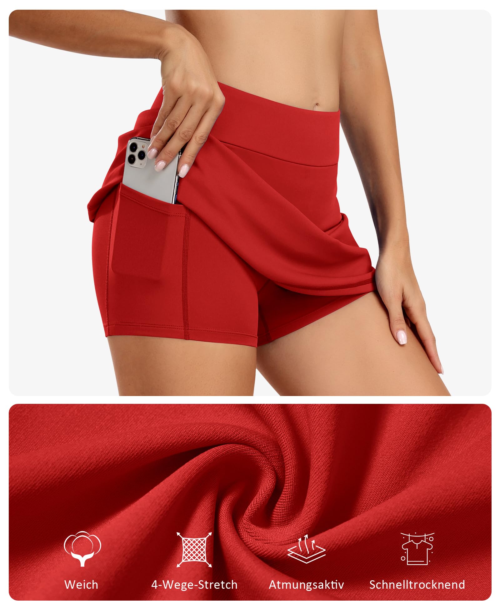 JoyGirl Falda de tenis para mujer con pantalones de cintura alta, falda deportiva de golf, falda corta, falda de tenis, informal, con bolsillos
