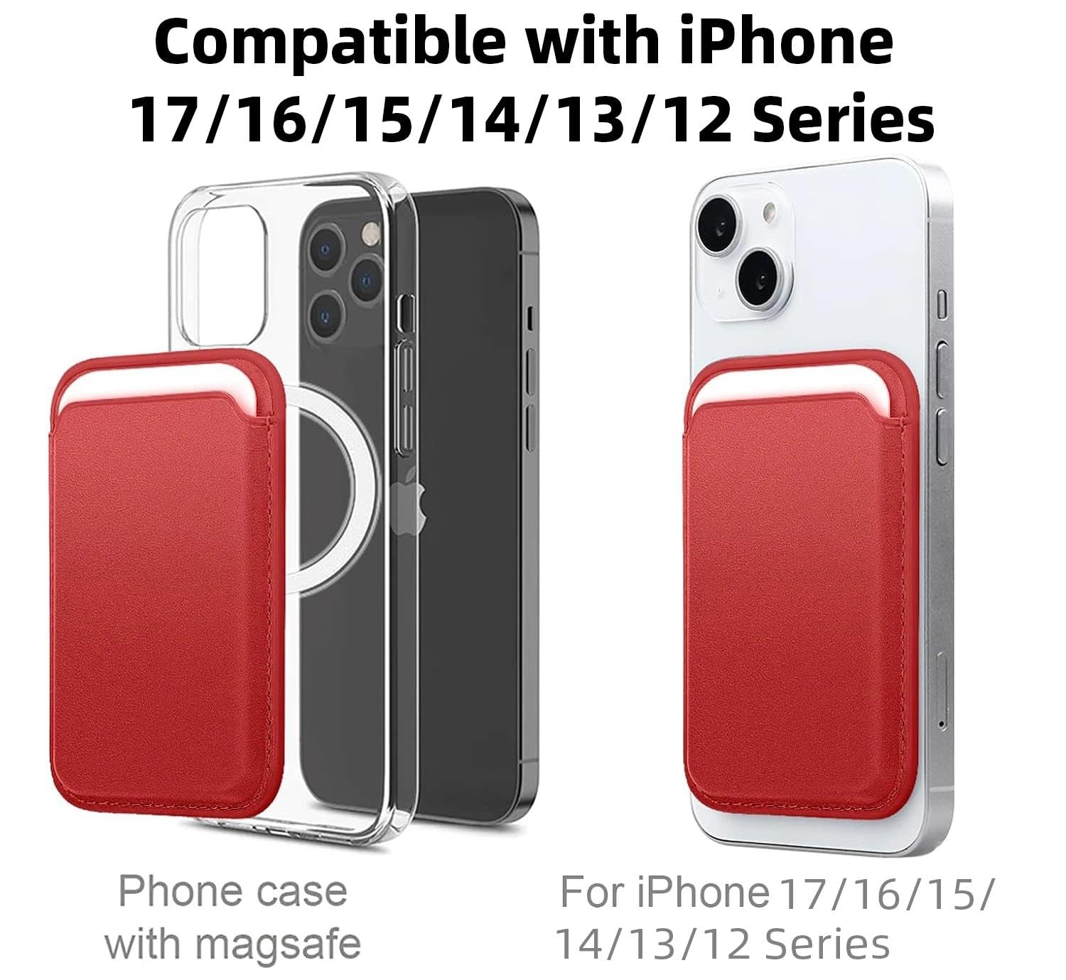 WALLFID Porta Carte Magnetico in Pelle Compatibile con MagSafe per iPhone 17,16,15,14,13 e 12 – Sottile,Compatto e Sicuro, fino a 3 Carte con Protezione RFID