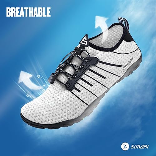 Miniatura 4 de Simari Zapatos de agua para mujer, hombre, natación, playa, piscina, deportes acuáticos, secado rápido, estilo descalzo, buceo, surf y caminar
