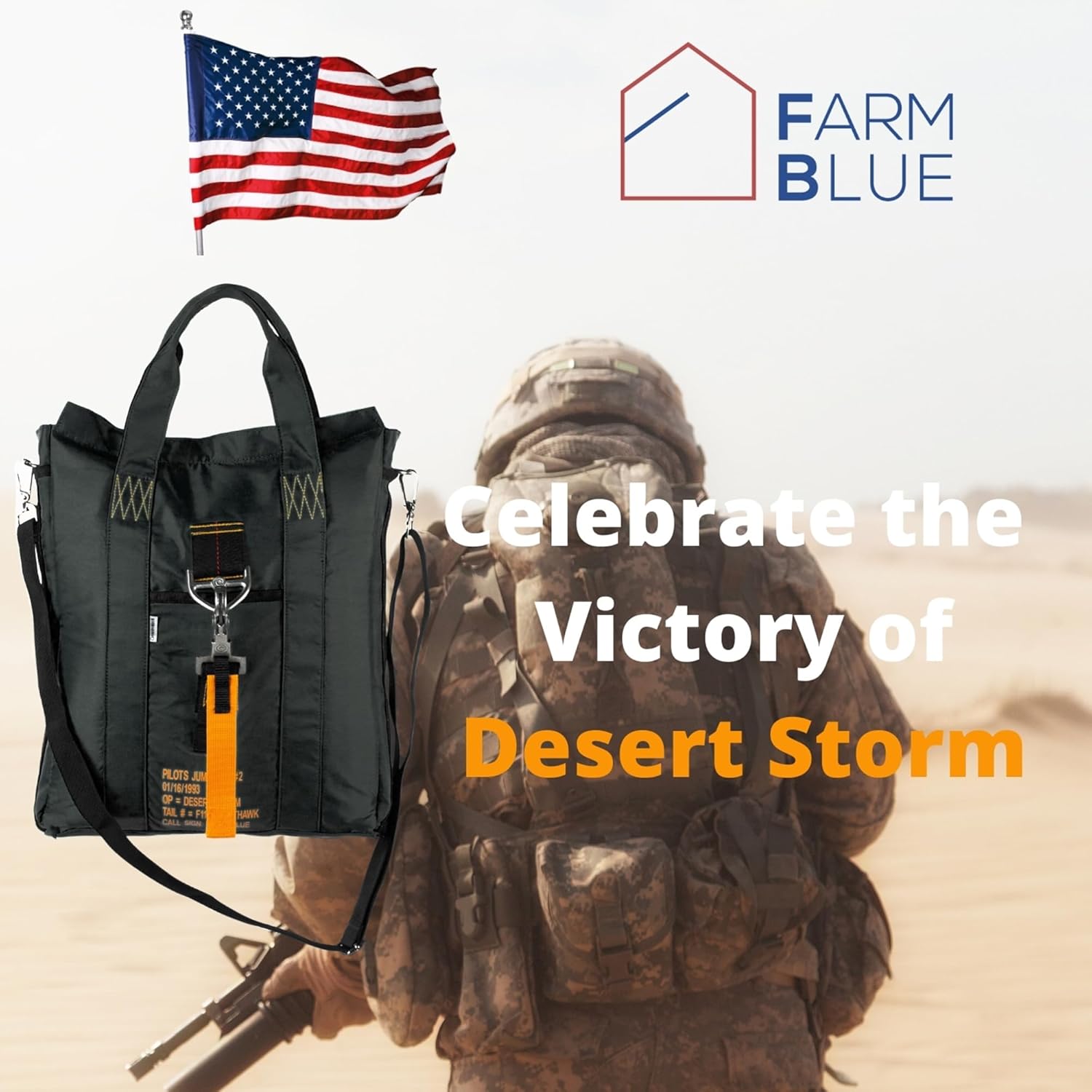 Farm Blue Tactical Flight Bag – Aviators Parachute Pilot Helmet Bag - Military Style