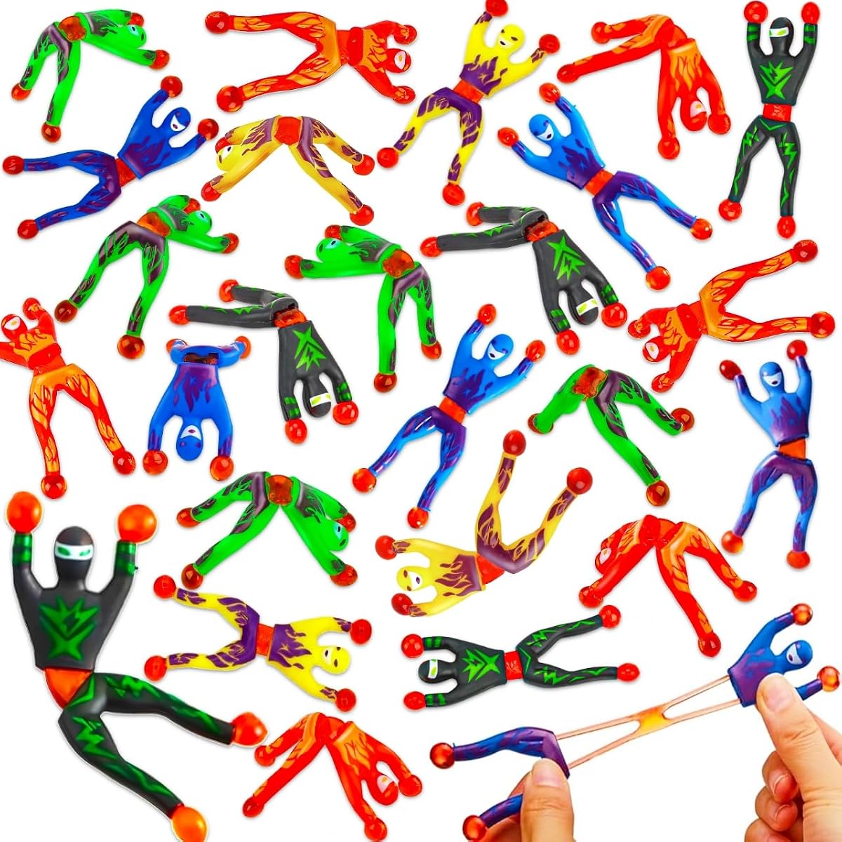 35PCS Sticky Hands Wall Climbers Ninja Party Favors for Kids Pinata Stuffer | Birthday Goodie Bag Stuffers for Kids 4-8 8-12 Classroom Treasure Box Toys Carnival Prizes Trinkets Back to School Gifts