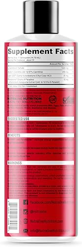 Miniatura 3 de Carnicuts Xtreme by NutraOne - Suplemento líquido de L-carnitina para control de peso, energía sin estimulantes y mantenimiento metabólico (Berry