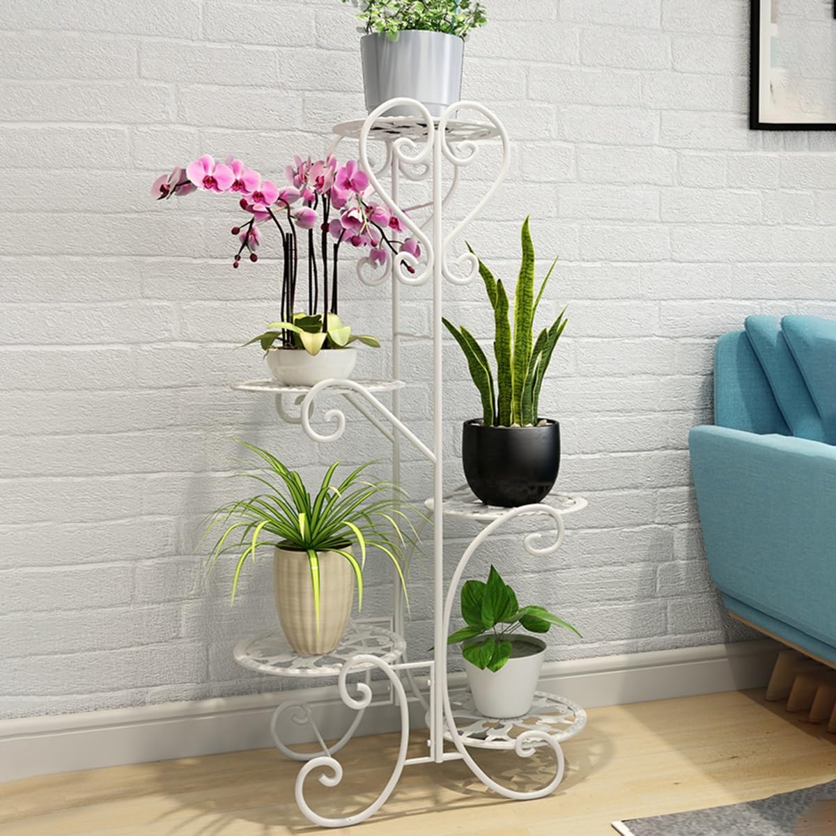 Estante Para Plantas De 4 Niveles En Esquina | Soporte De Metal Con Bandejas Extraíbles | Macetero Ahorra Espacio Para Interior Y Exterior | Estantería Florero Plegable Sin Herramientas