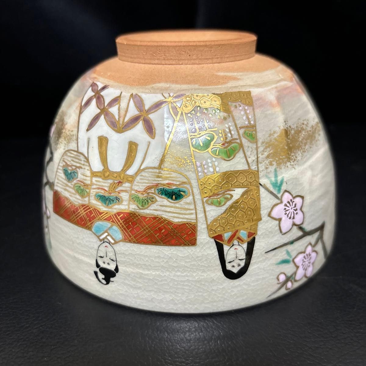 鳴滝窯 橋本城岳乾山写雛人形抹茶碗 鳴滝窯 橋本城岳乾山写雛人形抹茶碗