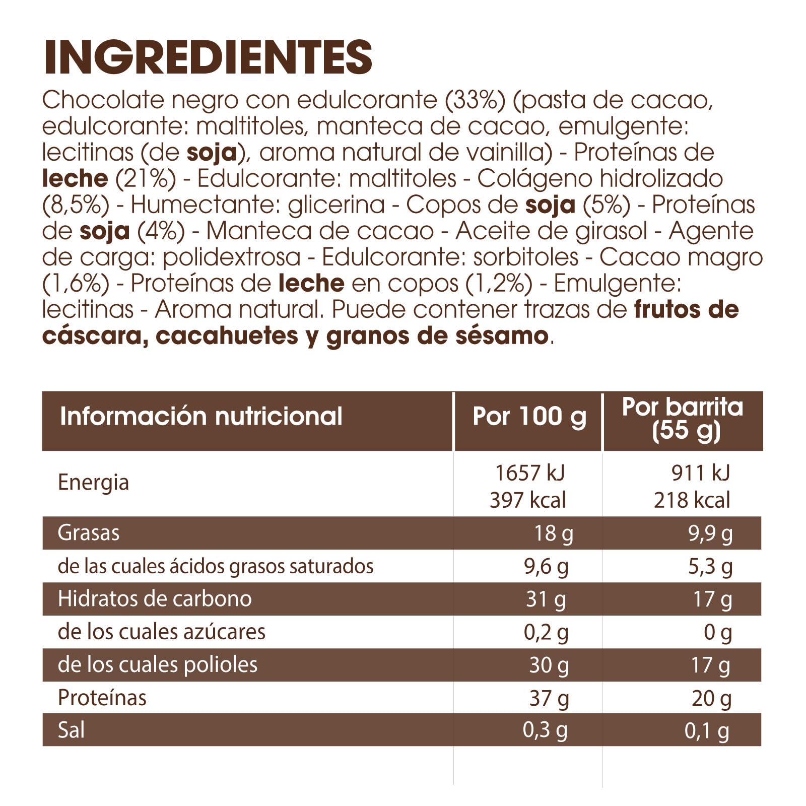 Enervit The Protein Deal Crunchy Double Choco Storm, Barritas Proteicas, Sabor Chocolate Negro, 20g de Proteínas, 0,1g de Azúcares, Snack Delicioso, Sin Gluten, 12 Barritas de 55g