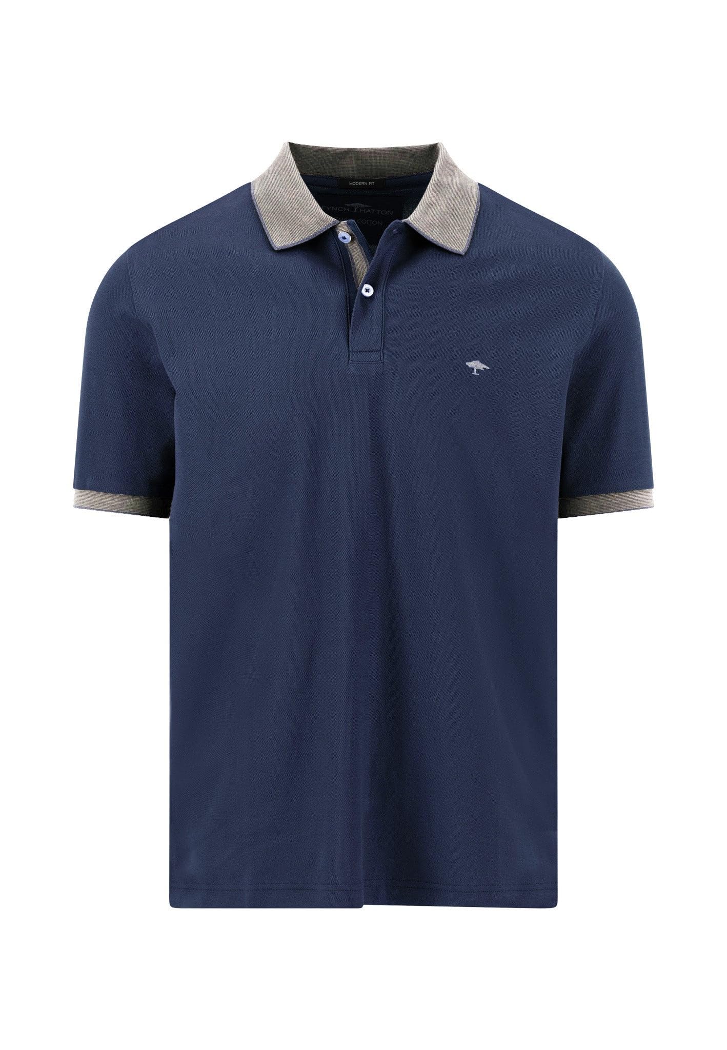 FYNCH-HATTON Poloshirt aus Baumwolle mit Kontrastdetails