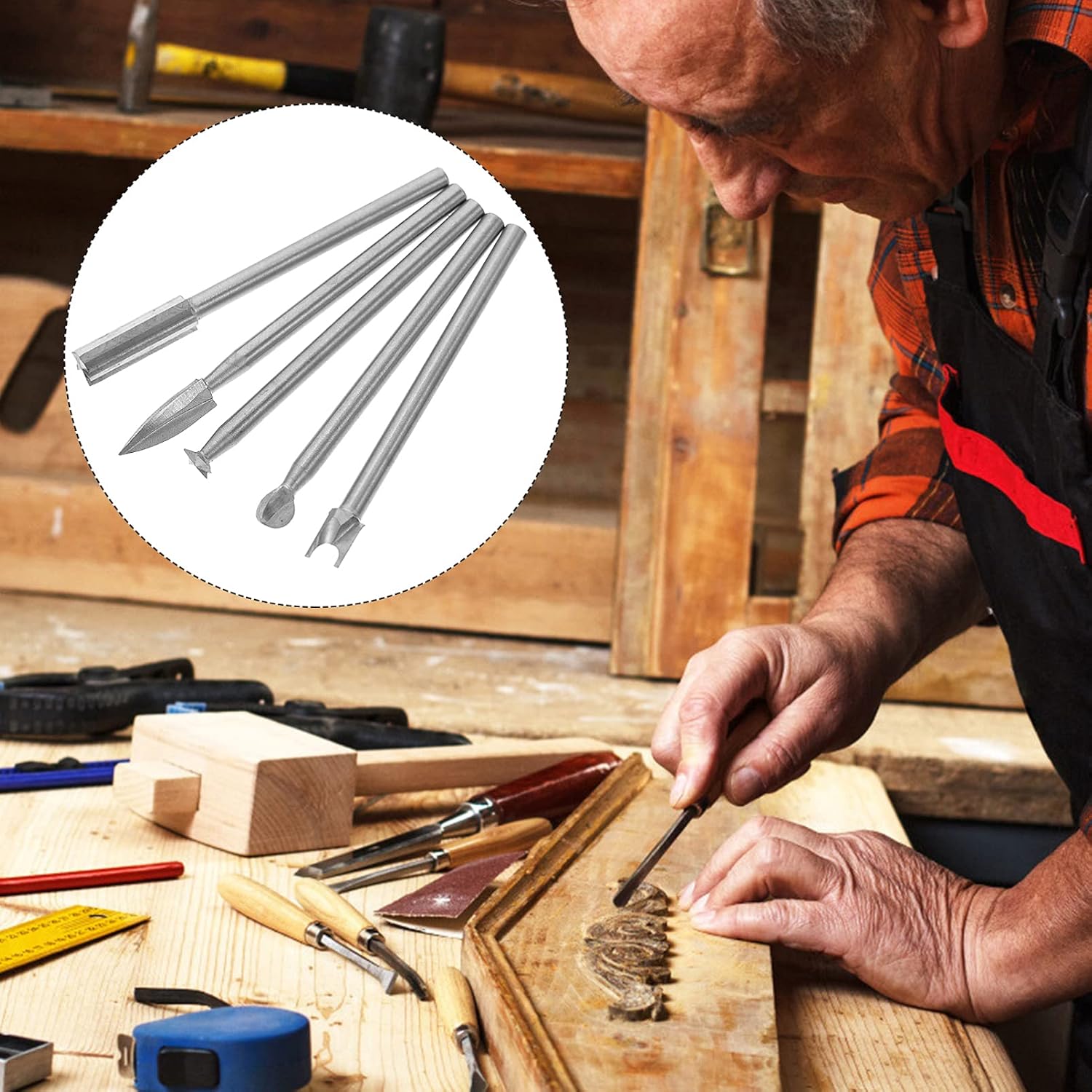 Tofficu 3sets Wood Carving Tool Electric Cutters Blade Milling Cutter for Woodworking and Crafting Versatile Wood Carving Accessories