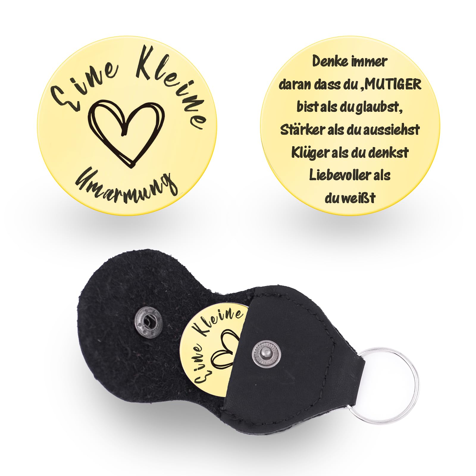 Pocket Hug – Herzförmiger Plüsch-Glücksbringer, Mit Positiver Energie-Karte, Trostspender