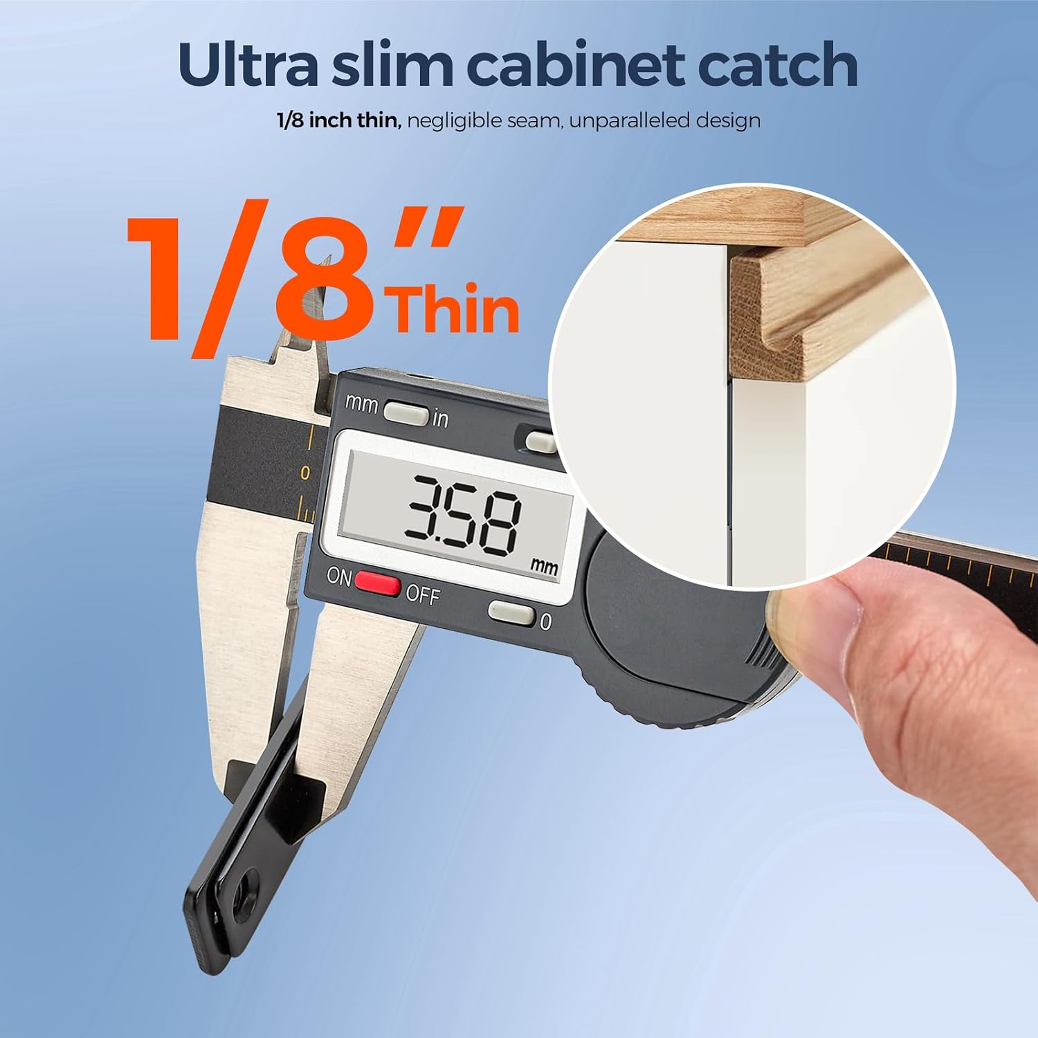 2 Pack Magnetic Door Catch Ultra Thin Cabinet Magnetic Catch Adhesive Black Cabinet Door Magnets for Cupboard Wardrobe Closet Magnetic Cabinet Latch Stick on Cabinet Door Drawer