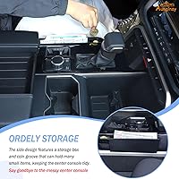 Vista 2 de Aunginsy Marco para panel de cambio de marchas con caja de almacenamiento Compatible con Toyota Tundra/Sequoia 2022-2024 2025 Protector contra