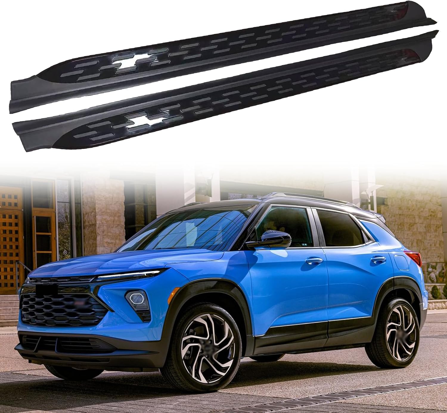 2Pc Fixed Running Board Side Step Nerf Bar Pedal for Chevy Trailblazer 2019-2025