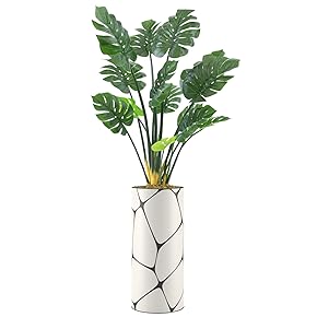 SIGNWIN Monstera Tree with Giant Black & White...