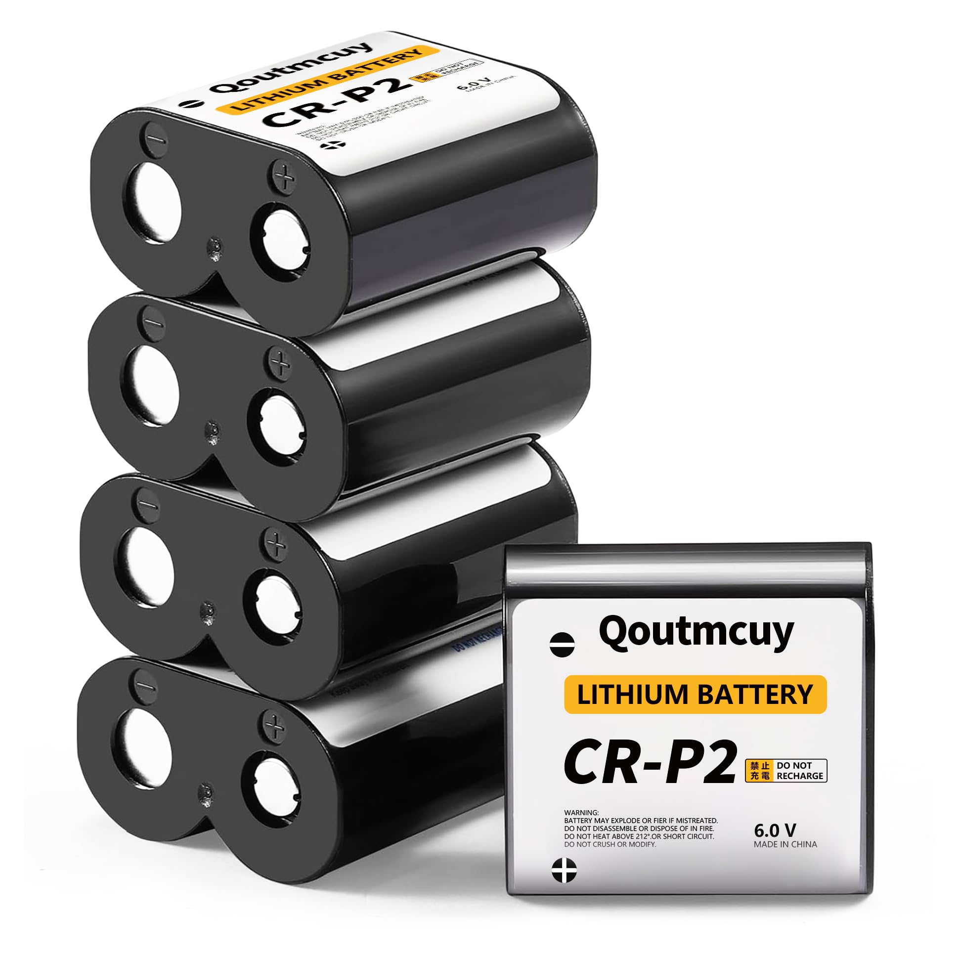 6V 1600mAh CR-P2 Lithium Photo Batteries (2026 Newly Upgraded,Pack of 5)|Perfect Replacement for 223A, 2CR - P2, EL223AP, and DL223A Batteries