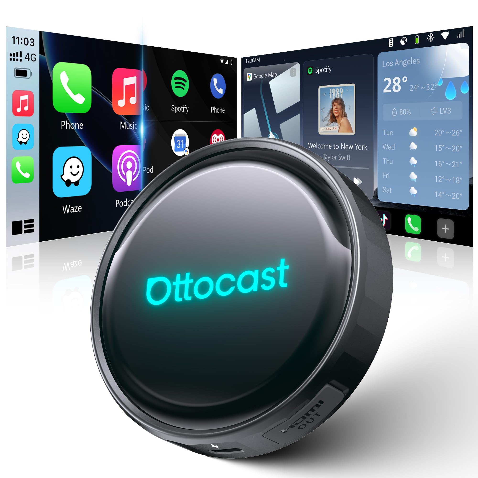 OTTOCAST P3 Pro OttoAiBox - 2025 Android 12 CarPlay AI Box