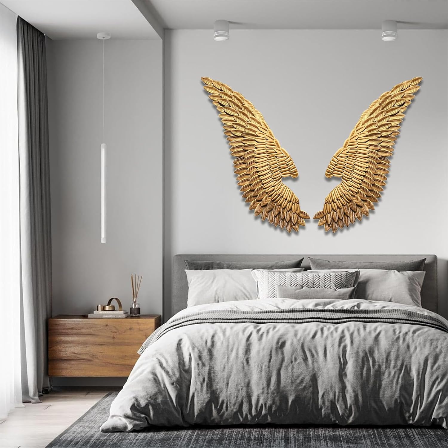 BHOLI 2 Pieces Metal Wall Decor Large Modern Decoration