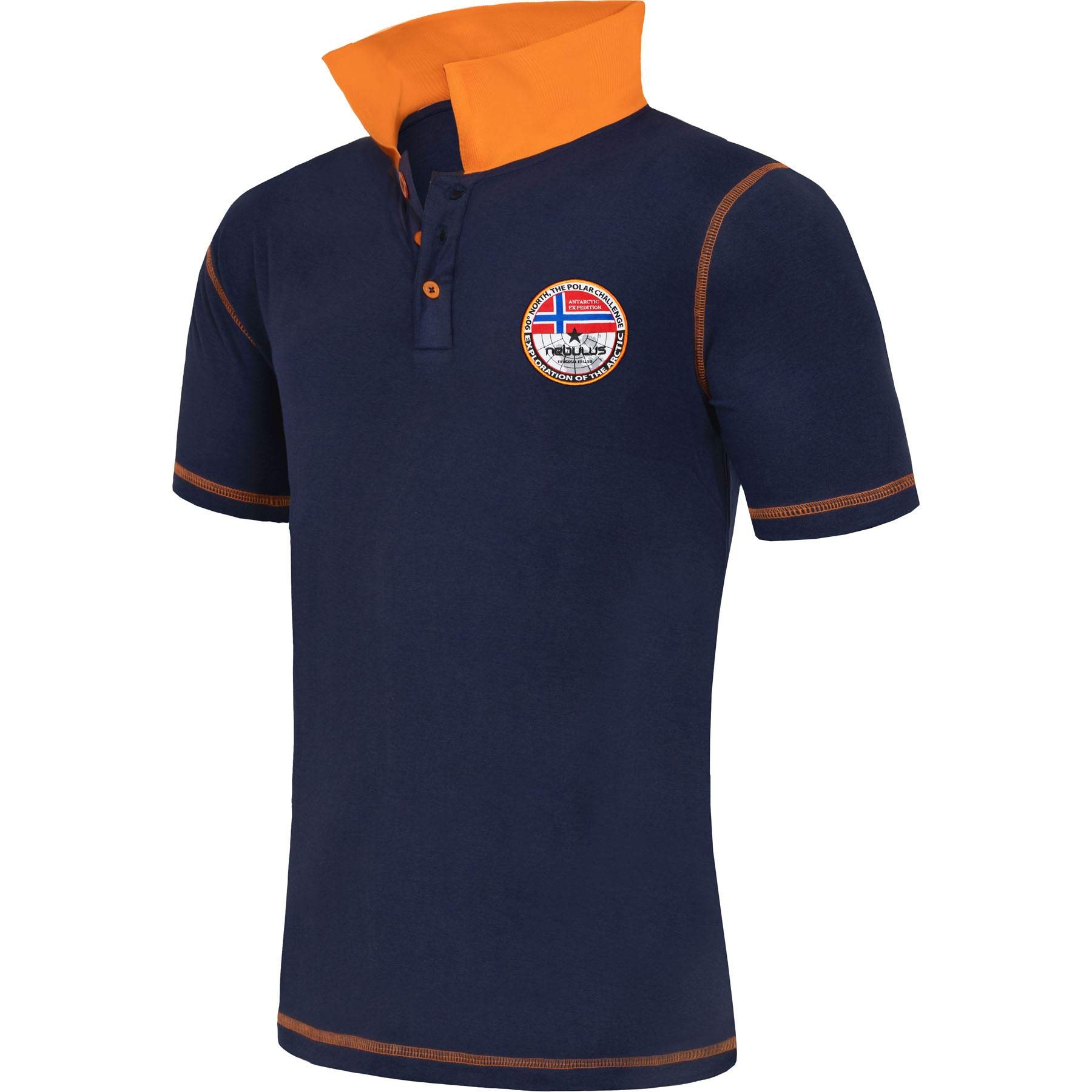 Nebulus Polo Entertain para hombre, polo con bordado para hombre, camisa de manga corta