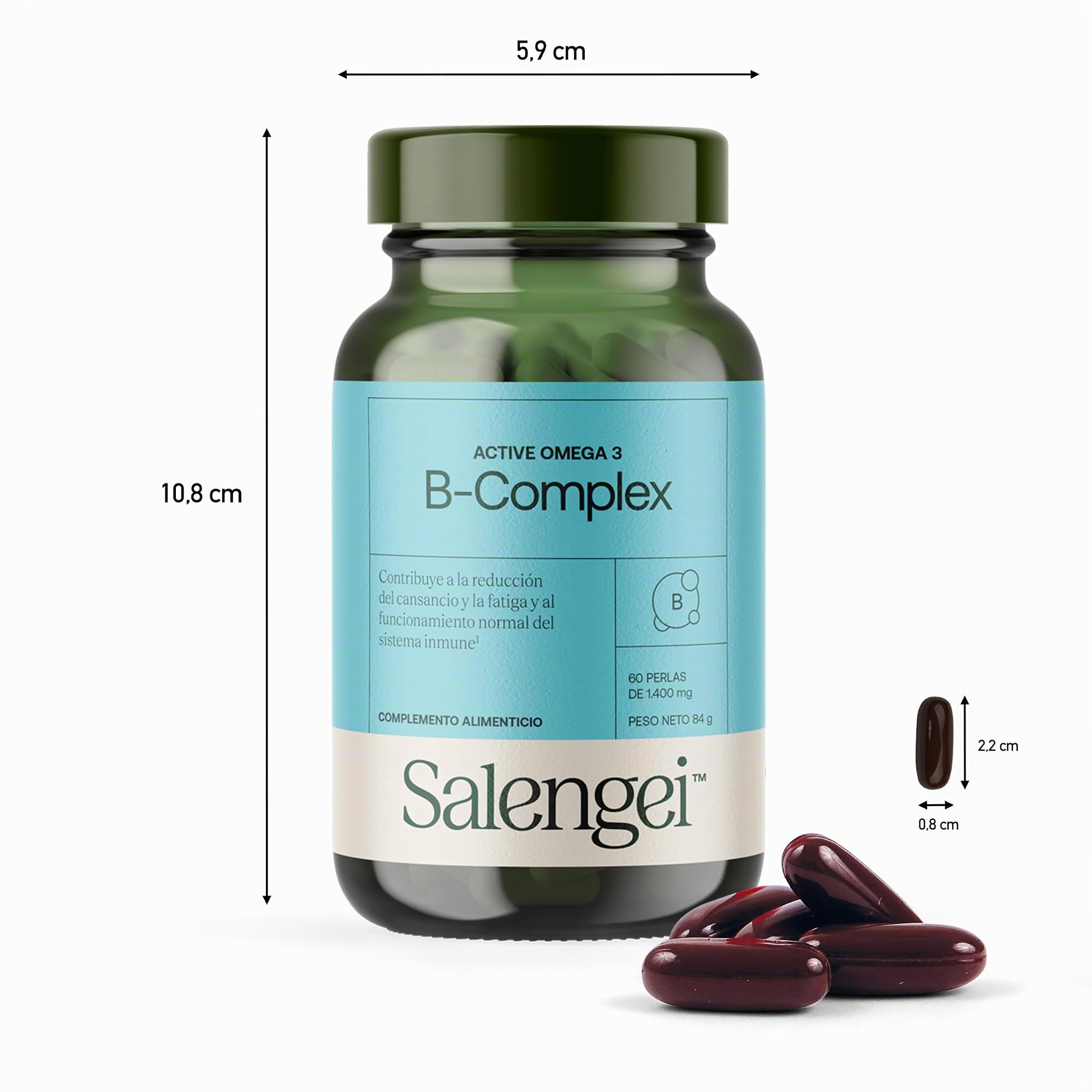 ACTIVE B-COMPLEX – Energía y metabolismo con todas las vitaminas del grupo B y colina | 60 perlas