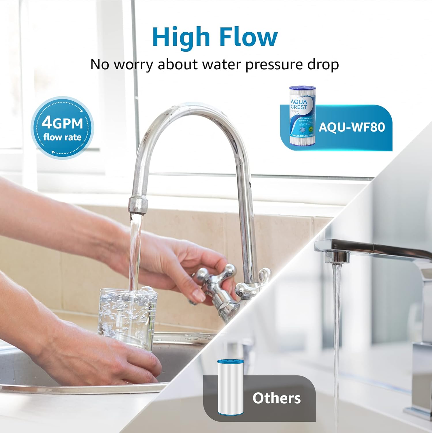 Buy AQUACREST FXHSC Whole House Water Filter, Replacement for GE FXHSC
