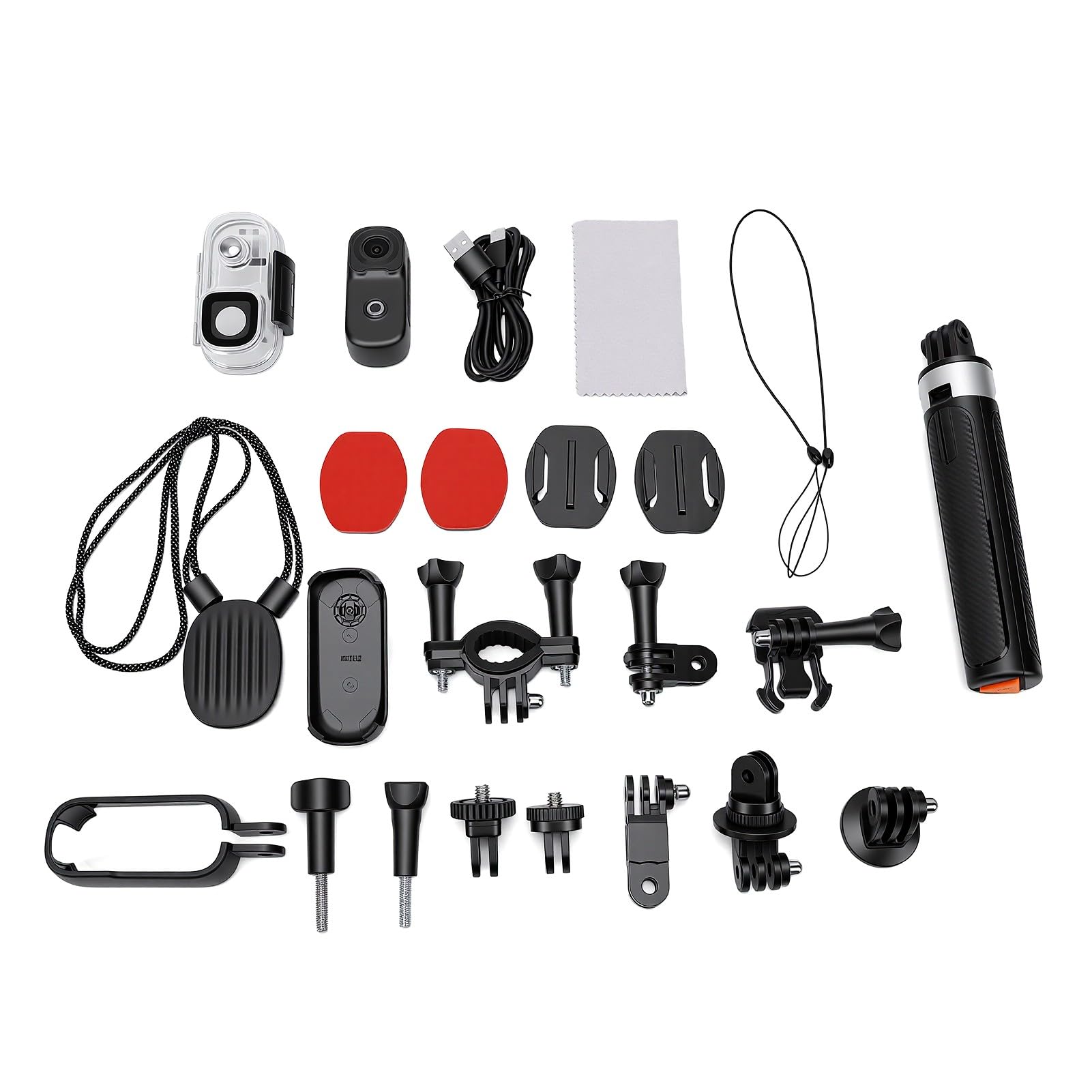 ZJchao Videocamera Sportiva 4K WiFi, Custodia Impermeabile con Supporto per | Videocamera Sportiva con Custodia PP, WiFi, per Bici, Animali e Casco