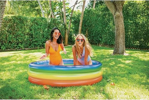 Miniatura 3 de Poolcandy Piscinas inflables para hasta 3 adultos (piscina inflable de sol azul arcoíris, amarillo y naranja)