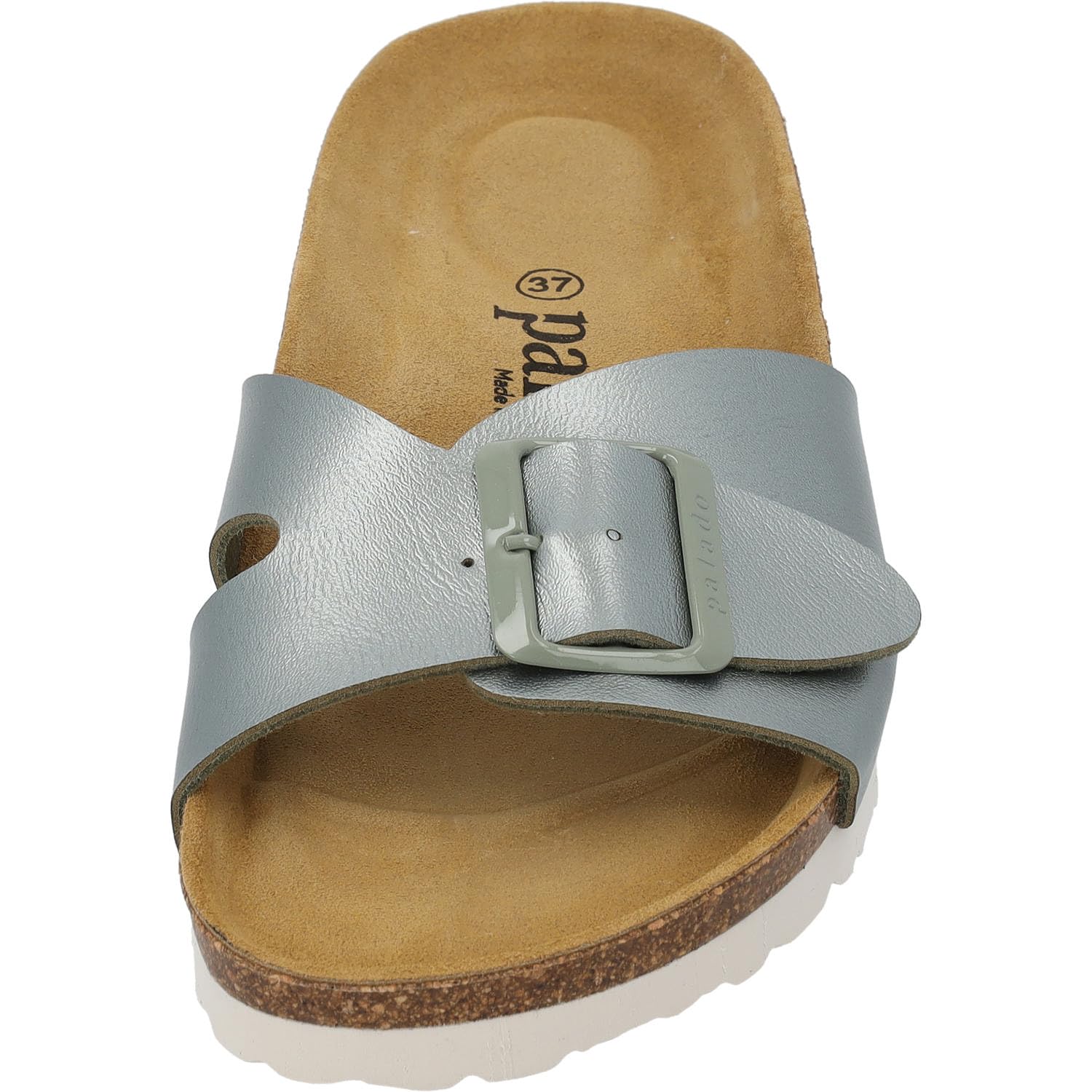 Palado Pantoletten Damen Tinos - bequeme Sandalen Made in Spain - elegante Hausschuhe mit Kork-Fußbett - modische Sommerschuhe