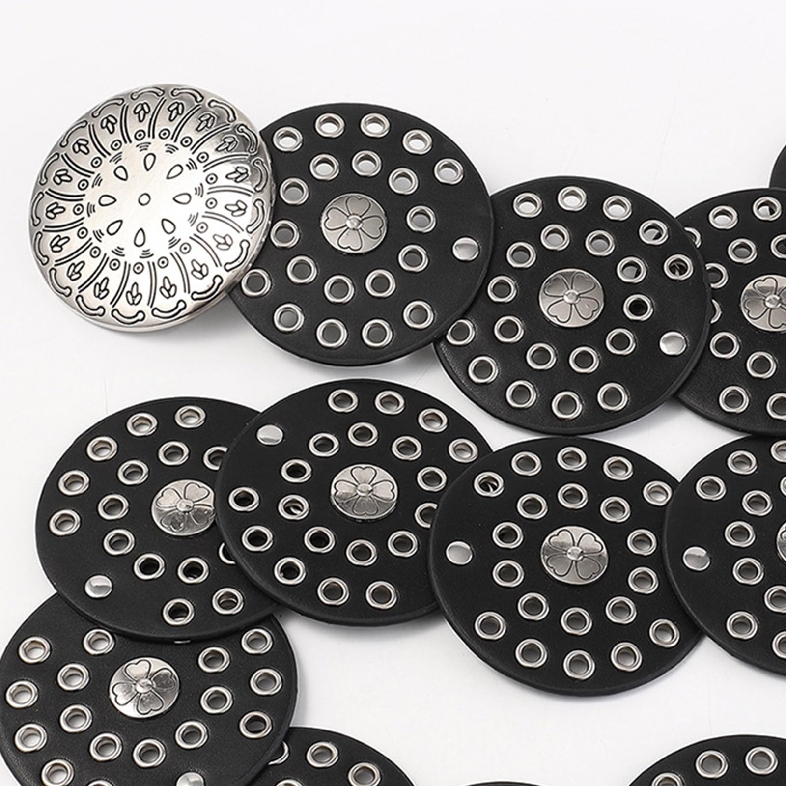 Cinturón de Cuero de PU Occidental, cinturón de Cintura Ajustable de Longitud para niñas y Mujeres, cinturón con Ojales para Abrigos, Faldas, Vaqueros, Decoraciones