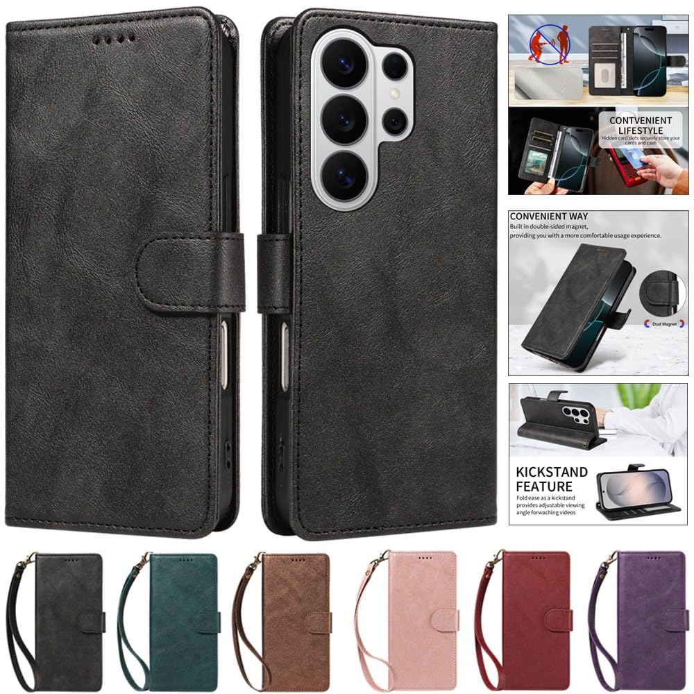 Generic Étui compatible avec Samsung Galaxy S8 (couleur : or rose) Étui portefeuille en cuir souple à rabat arrière