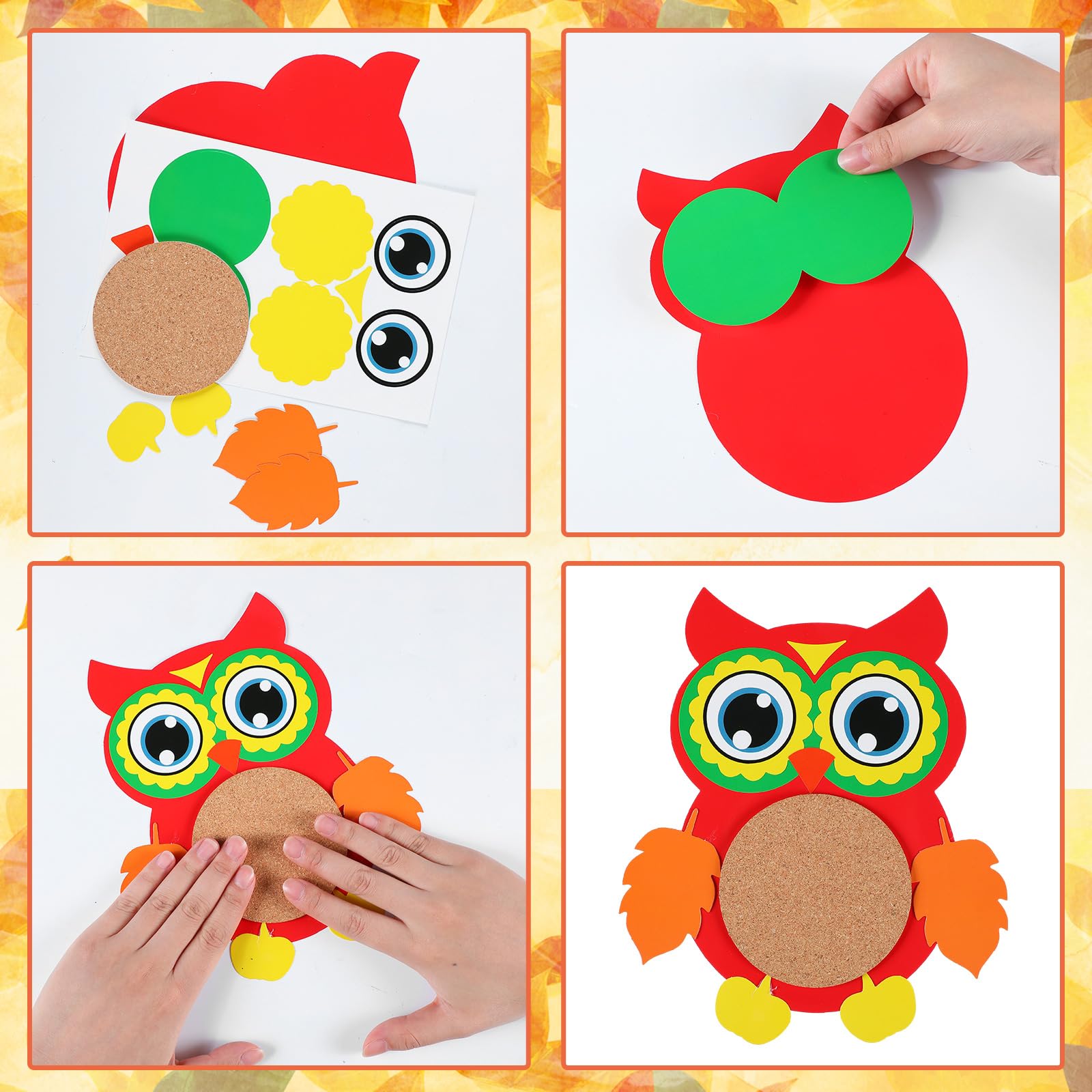 Juego Creativo Otoño Navidad Kit Manualidades Búho Para Niños - 92 Piezas,  Fieltro, Hojas, Ojos, Pegatinas - Juego DIY Para Otoño Y Navidad 92 Piezas  Fieltro, image size:1600x1600