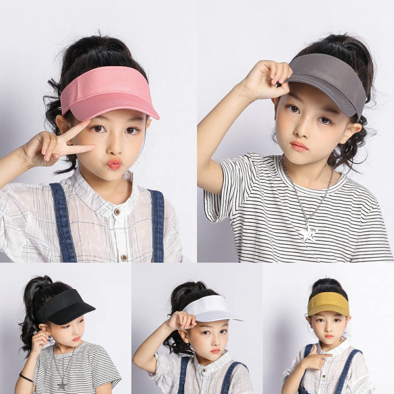 Gorra de verano para niños de 4 a 10 años, visera ajustable para golf, tenis, playa, verano, deportes