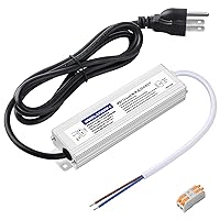 Vista 12 de Controlador LED de 24 vatios impermeable IP67, fuente de alimentación de 12 V CC 2A, convertidor de 120 V CA a 12 V CC, con enchufe de 3 clavijas