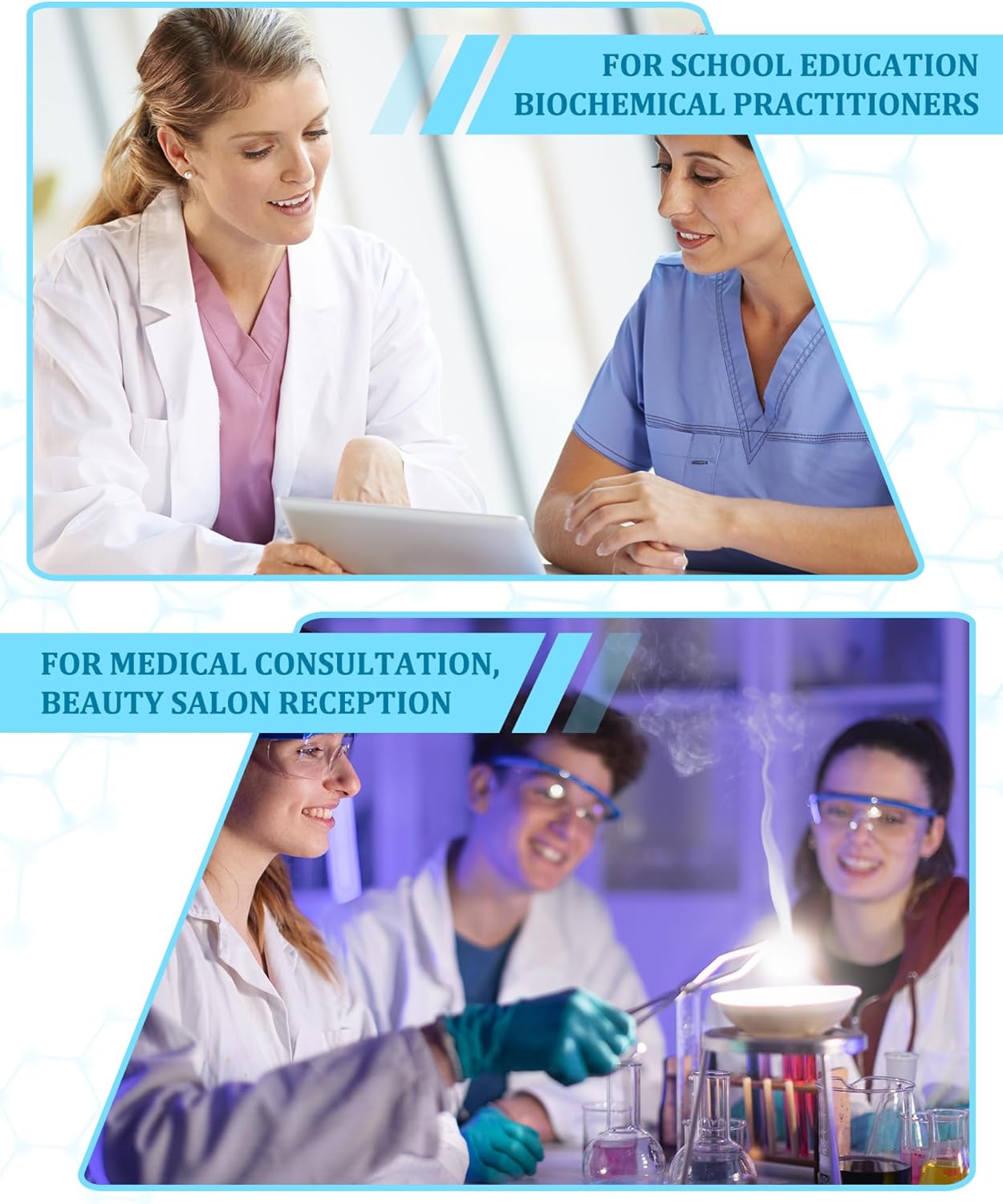 6 Pcs Short Lab Coat Bulk for Women Men with 3 Pockets Unisex White Consultation Professional Coat for Nurse Doctor - Image 6