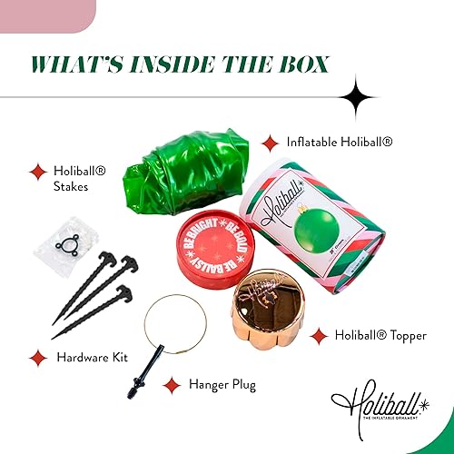 Miniatura 68 de Holiball Adorno inflable de vacaciones, decoración definitiva para interiores y exteriores, reutilizable y apto para almacenamiento, para bodas