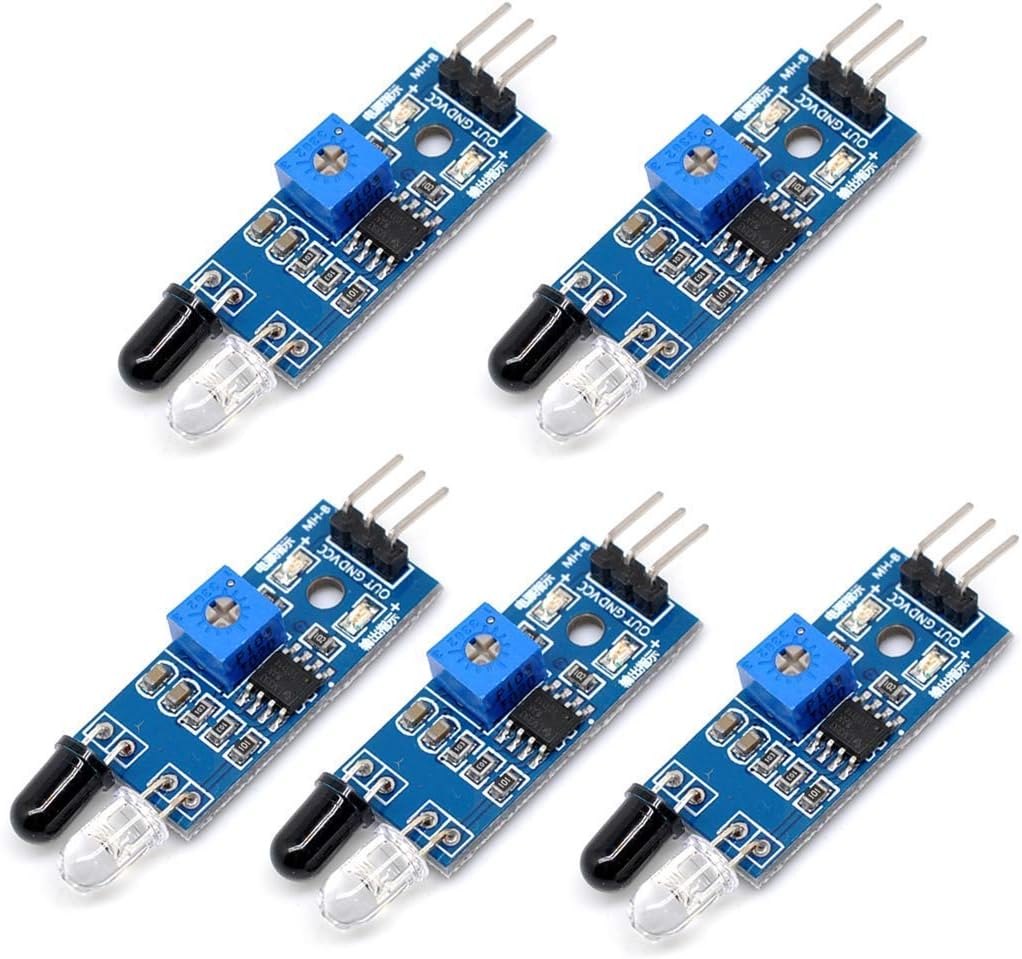 REES52® 5 X ARDUIN0 IR (INFRARED) Obstacle Avoidance Proximity Sensor Module For Arduino UNO/Line following Robot Car/Robotic rduino projects (IMPORTED IR - 5 PCS)